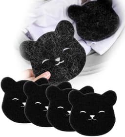 Droger Ballen Haarverwijderaar voor Wasdrogers & Wasmachine - 4 stuks - Wasdrogerballen - Haarvanger Wasbollen - Zachtere & Kreukloze was - Klitvrij - Anti Haar Droogballen - Herbruikbaar - Wasballen - Sneller droog - voor dierenharen - Zwart — thumbnail 1