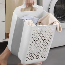 Wasmand - Wassorteerder - Opvouwbare Wasbox voor Badkamer & Slaapkamer - 27×19×39 cm — thumbnail 5