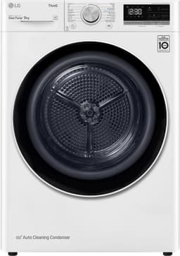 LG RH90V5AV6N 9 kg warmtepompdroger, wit | Eco Hybrid™ | Allergy Care™ | zelfreinigende condensor — thumbnail 1