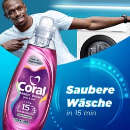 Coral Quickwash Vloeibaar Wasmiddel - Sunset Bloom - voor korte wasprogramma's - Voordeelverpakking - 8 x 21 Wasbeurten — thumbnail 3