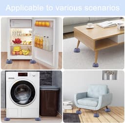 4x Universele Anti-Vibratie Voeten voor Wasmachine, Droger en Meubels - Schokdempers — thumbnail 5