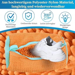 Waszak voor Schoenen in 2 Kleuren - Geschikt voor Wasmachine - Met Ritssluiting - Meerdere Kleuropties - Ideaal voor Gymschoenen en Tennisschoenen - Roze en Oranje — thumbnail 4