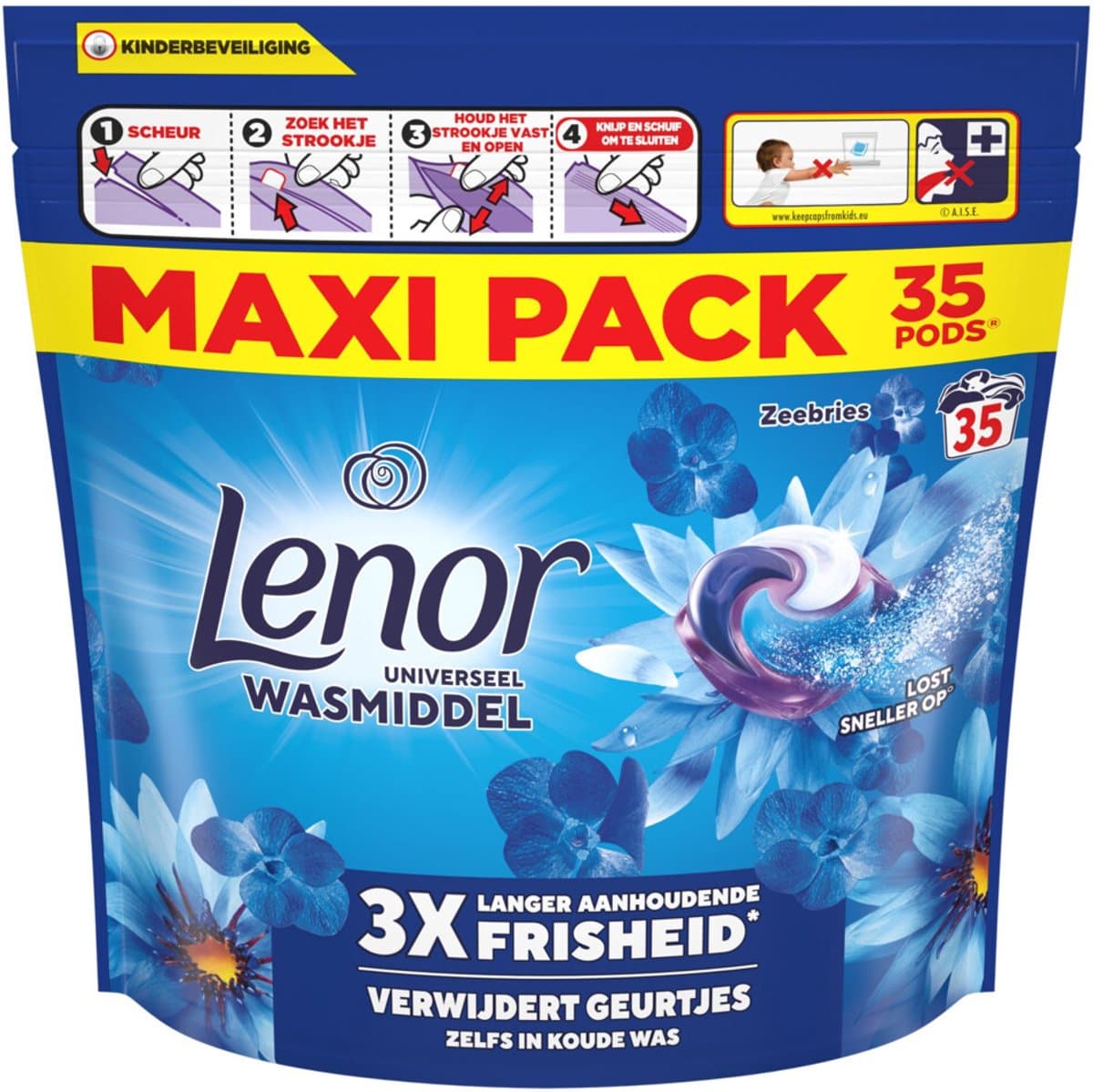 Lenor Wasmiddel All-in-1 Pods Zeebries 35 stuks — afbeelding 1