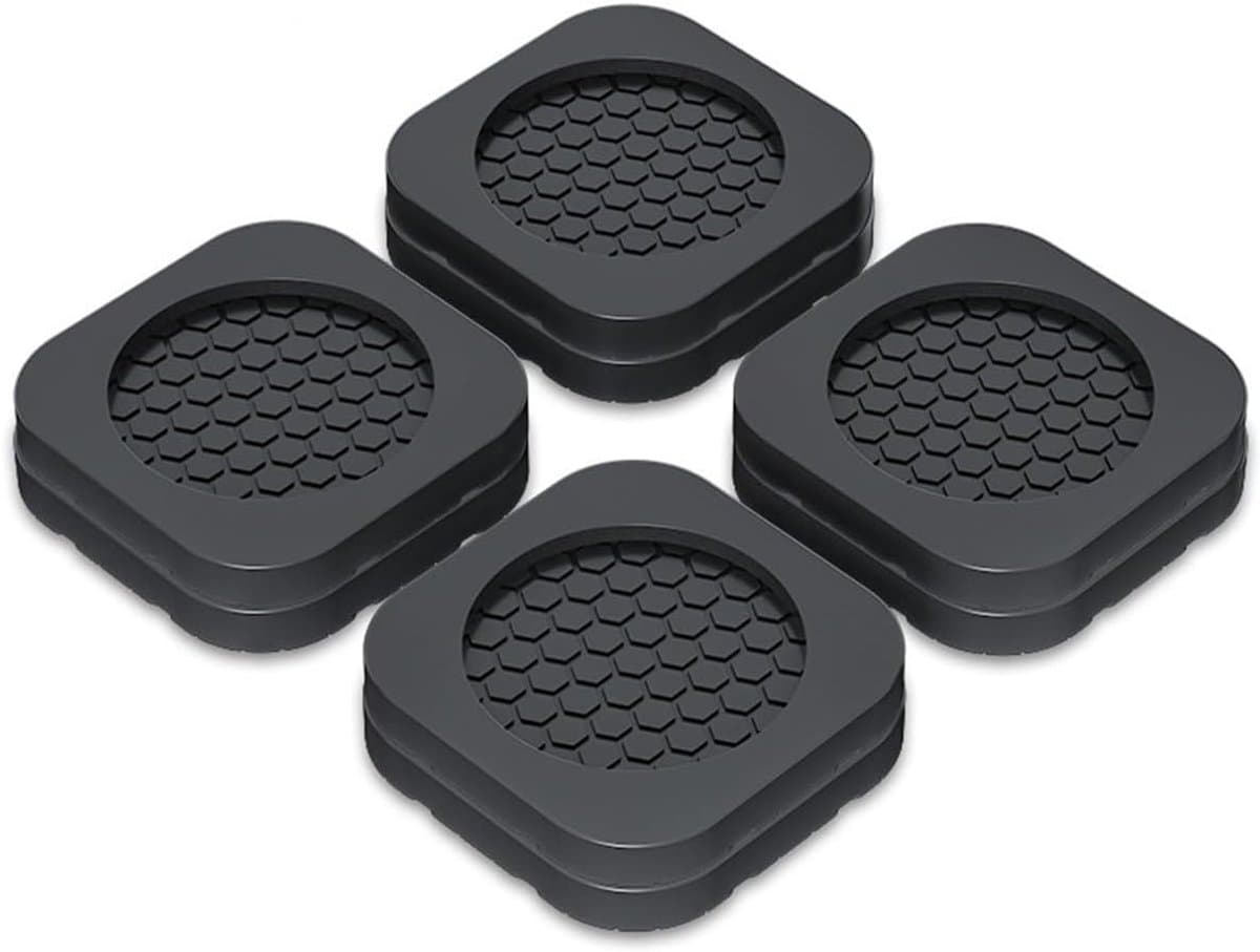 4 stuks - Wasmachine trillingsdemper-Trillingsmat- Antislipmat-Antislip rubber-Voetjes Droge-Anti Vibratie-Zwart — afbeelding 1