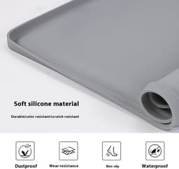 Afdruipbak Wasmachine - Lekbak Apparaat - Apparaat Beschermen - Absorberend Siliconen - 60 x 60 cm - Grijs — thumbnail 5