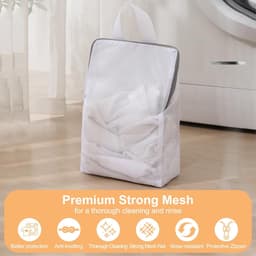 4 stuks - waszakje - mesh waszakken - wasmachine zakken - voor delicate was - fijnmazige lingerie waszakken - ondergoed waszak met ritsen - Cilindrische Ritsen Wasmachinetas — thumbnail 4