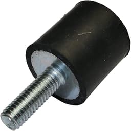 Set van 4 rubberen trillingsdempers met M6 schroefdraad - Ø20 mm H: 20 mm - Belasting tot 30,8 kg per voet — thumbnail 3