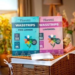 Floretti – Milieuvriendelijke Wasstrips DuoPack – Fris Linnen & Lavendel – 264 wasbeurten – Wasmiddeldoekjes / Wasvellen / Laundry Sheets – Vegan Voordeelverpakking – Voor alle kleuren en soorten was — thumbnail 2