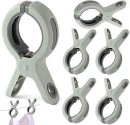 Strandhanddoekclips - 6 stuks - Grote Wasknijper - Quiltclips - Wasknijpers - Grote Knijpers - Handdoekknijpers - Strandlaken Knijpers - Handdoek Klemmen - Strandlakenclip voor strandstoel - Winddicht - Voor badhanddoek, beddengoed en kleding - Groen — thumbnail 1
