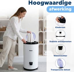 Amenzo® - Centrifuge - Wit - Droogzwierder - 2800 RPM - 6kg Capaciteit - Mini Wasmachine - Centrifuge voor Wasgoed — thumbnail 2