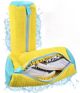 Schoenwaszak voor Wasmachine van MMOBIEL – 2 Stuks Waszakken voor Sneakers met 2 Paar Schoenspanners - Herbruikbare Schoenpoetszak met Rits voor Wasmachine - Schoenwaszak voor Sport, Witte Schoenen — thumbnail 1