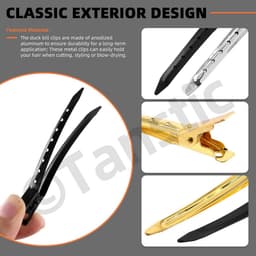 45 Stuks Metalen Haarclips Krokodillenklemmen met Gaten voor Dik Haar — thumbnail 2