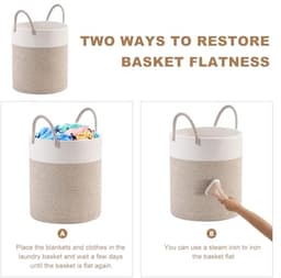 Geweven Wasmand - Grote Capaciteit van 60L - Handige Handgrepen en Modern Design — thumbnail 3
