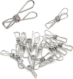 Set van 20 RVS Wasknijpers Klemmen – Sterk, Roestvrij & Duurzaam voor Kleding en Documenten — thumbnail 1