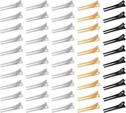 50 Stuks Metalen Haarspeld Clips Zilver - Dubbele Tanden voor Kapsels en Knutselen — thumbnail 1