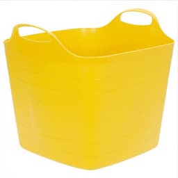 Excellent houseware flexibele kuip / emmer - geel - 25 l - kunststof - 40 x 35 cm - met handvatten — thumbnail 1