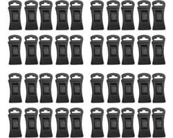 Sokkenhouders - 40 stuks - Sokken clips - Washaken Clip - Plastic - Waslijnknijpers - Antislip wasknijpers - Veelzijdig - Drooghaak voor kleding - Sokkenklemmen voor Wasmachine en Droger - Zwart — afbeelding 1