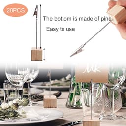 20 Stuks Houten Foto Clip Houders voor Thuis en Kantoor — thumbnail 4