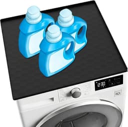 Afdekmat Wasmachine - Beschermhoes Droger - Huishoudelijk Gebruik - Waterdicht Antislip - 60 x 50 cm - Zwart — thumbnail 1