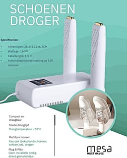 Mesa Musthaves Schoenendroger XL - 2 Schoenen - Schoenverfrisser - Schoendroger - Laarzen — thumbnail 5