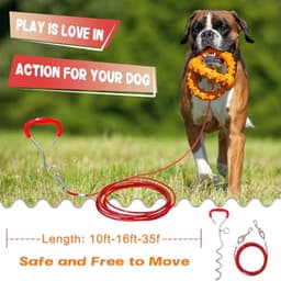 Grondanker voor honden - Veiligheidsanker voor huisdieren met 360 graden draaibare ring — thumbnail 3
