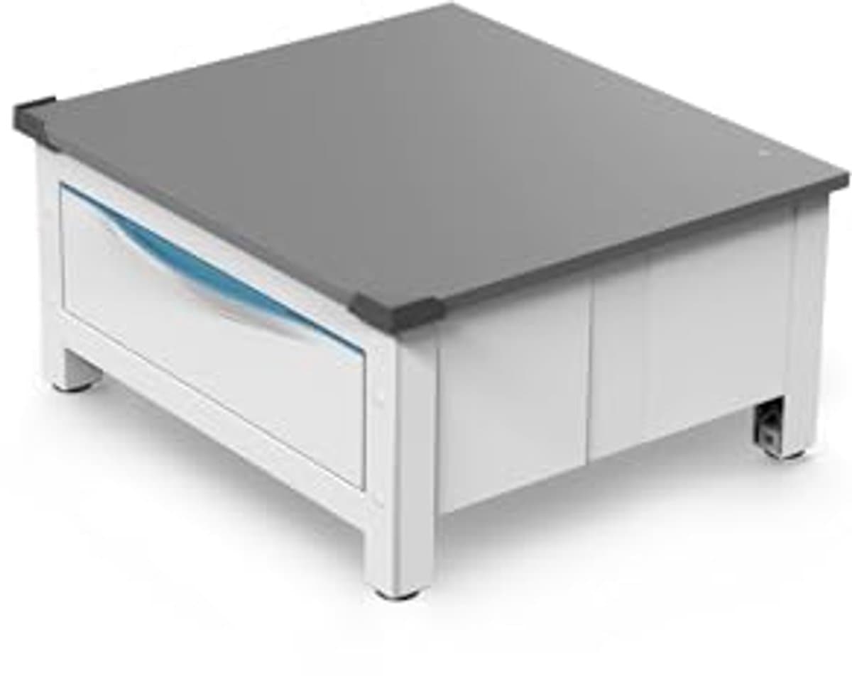 Verhoger voor Wasmachine of Droger met Uittrekbare Lade 28L - Max 250 Kg - Wit — afbeelding 1