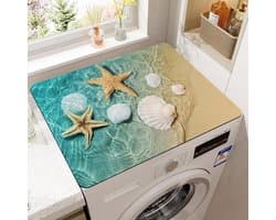 Wasmachinehoes, 60x60 cm antislip beschermmat voor wasmachine bovenkant, geschikt voor wasmachine, droger, keuken, badkamer, camper — afbeelding 1