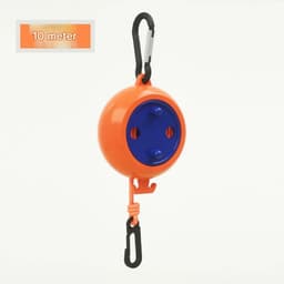 EXCITAT Waslijn - Intrekbare waslijn - Draagbaar - voor badkamer, wasruimte, tuin - Oranje — thumbnail 4