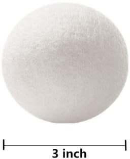 Set van 6 wasballen - Wasballen - Droogballen - Wollen droogballen - Met opbergzak - Natuurlijke wol - Duurzame en herbruikbare droogballen - Kreukvrij - Energiebesparend - Fris effect — thumbnail 4