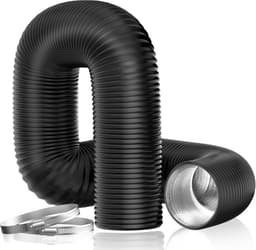 150mm Aluminium Luchtafvoerslang - 5 Meter - Flexibel Afzuigkap Wasdroger Lucht Afvoer Slang - Flexibele Ventilatieslang Buis — thumbnail 1