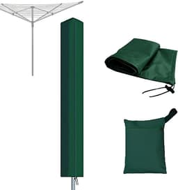 Waslijnhoes - Roterende Wasdrogerhoes - Beschermende Weerbestendige Cover voor Tuin Droogrekken - 1 Stuk - Groen — thumbnail 1
