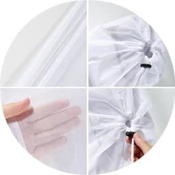 30 x 40 cm Herbruikbare Fijnmazige Waszakken Met Trekkoord - Voor Ondergoed - Sokken En Kwetsbare Kleding - Wit - 2 Stuks — thumbnail 5