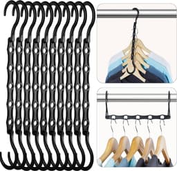 10-pack magische hangers, ruimtebesparend, sterk plastic voor het ophangen van zware kleding — thumbnail 1