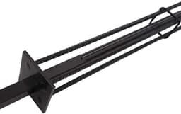 Grondkoker voor WPC privacyscherm Sarthe aluminium paal, grondanker grondanker, gegalvaniseerde ronde staaf — thumbnail 4