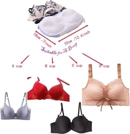 Pack of 3 Bra Inserts voor Wasmachine - Wasmachine Zak met Verborgen Rits - Bescherming voor Ondergoed - Geschikt voor Wasgoed — thumbnail 5