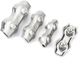 Allecto Plus - RVS Zware Kabelklem voor Draad Touw, M10 Duplex Bout, Waslijn Kabel. — thumbnail 3
