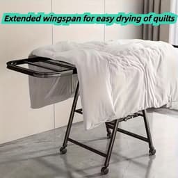 Stevig Opvouwbaar Droogrek van Metaal – 180 cm – Uitschuifbaar & Ruimtebesparend — thumbnail 3