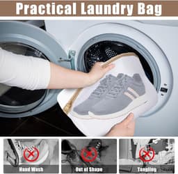 Waszak - Packing Cubes - Wasnet - Waszak Schoenen - Waszakjes Met Rits - Packing cubes met compressierits - Herbruikbaar - 2 stuks - Beschermt schoenen - Kleding — thumbnail 3