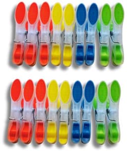 Wasknijpers 36 Stuks - Kunststof Wasknijpers - Set van 36 Plastic Knijpers - Wasrek Knijpers 10 Kg - 4 Kleuren — thumbnail 2