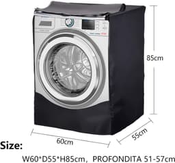 Wasmachine Hoes - Wasmachine Beschermer - Wasmachine Cover - Wasmachine Overtrek - Wasdroger Beschermhoes - Stof- En Anti-Verouderingshoes - Waterdichte - Anti-Ultraviolet Wasmachine Beschermhoes - 60*55*85cm - Voor Pompdroger, Frontdroger — thumbnail 5