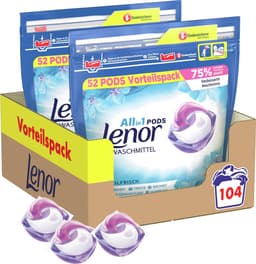 Lenor All in 1 Wasmiddel Pods April Fris - 2x52 Wasbeurten - Voordeelverpakking — thumbnail 1