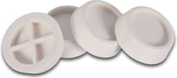 Set van 4 Antislip Wasmachine Dempers - Wit TPR Plastic - Trillingsreducerend en Vloerbeschermend - 6.5cm x 6.5cm x 2cm — thumbnail 1