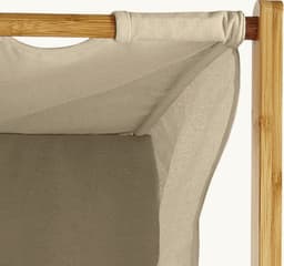 LUMALAND bamboe wasmand - 33 x 33 x 73 cm - houtkleurig/beige — thumbnail 5