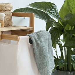 LUMALAND bamboe wasmand - 33 x 33 x 73 cm - wit — thumbnail 3