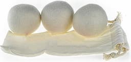 3 grote drogerballen 7cm van wol in bewaarzakje - duurzaam eco friendly sustainable — thumbnail 3