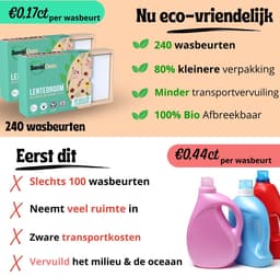 BambiClean Wasstrips Voordeelverpakking Lentedroom - 240 wasbeurten - Milieuvriendelijke Wasmiddeldoekjes - Wasmiddel Strips Proefpakket — thumbnail 2