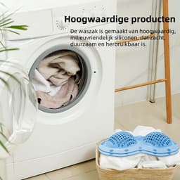 1stuk - Siliconen waszak voor bh's - Waszak voor lingerie - Beschermer voor lingerie voor dames - Geschikt voor wasmachine/droger - Vormvast - Blauw — thumbnail 4