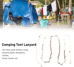 Ultracompacte reiswaslijn - Campingwaslijn - Verstelbare lengte - Duurzame en uv-bestendige kampeerwaslijn - Perfect voor visreizen — thumbnail 5