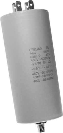 Dparts condensator 60 µF - universeel - 450V - universele aanloopcondensator - 60uf — thumbnail 1
