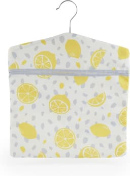 Waslijn Klemmen Tas - Klemmen Houder - Kleding Drogen - Handige Ophanghaak - 33 x 30 cm - Geel Citroenprint — thumbnail 1